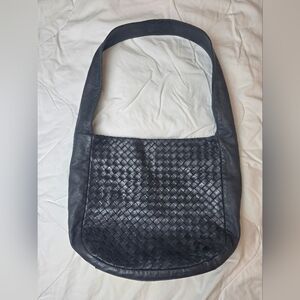 BOTTEGA VENETA INTRECCIATO Shoulder Bag Leather Black AUTHENTIV